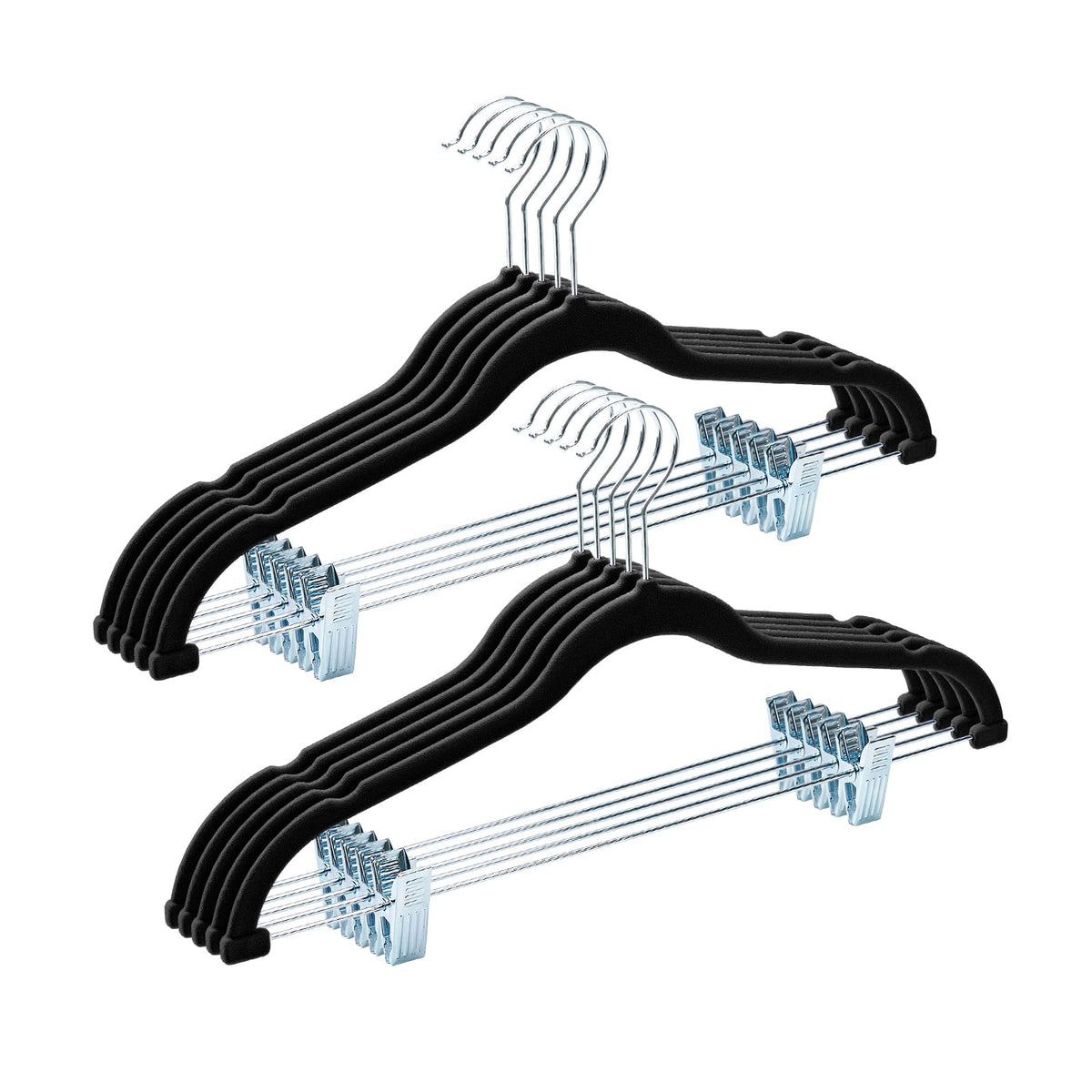 HOUSE DAY velvet hanger with non-slip surface securely holds fabrics.