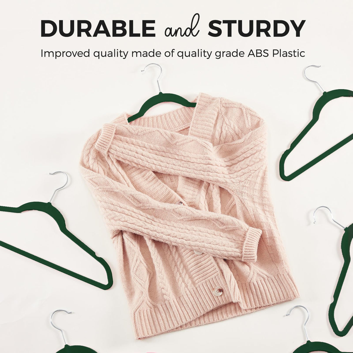HOUSE DAY velvet hanger with 360-degree swivel hook for easy sorting.