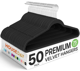 House Day velvet hangers with grip shoulders prevent slipping of delicate garments