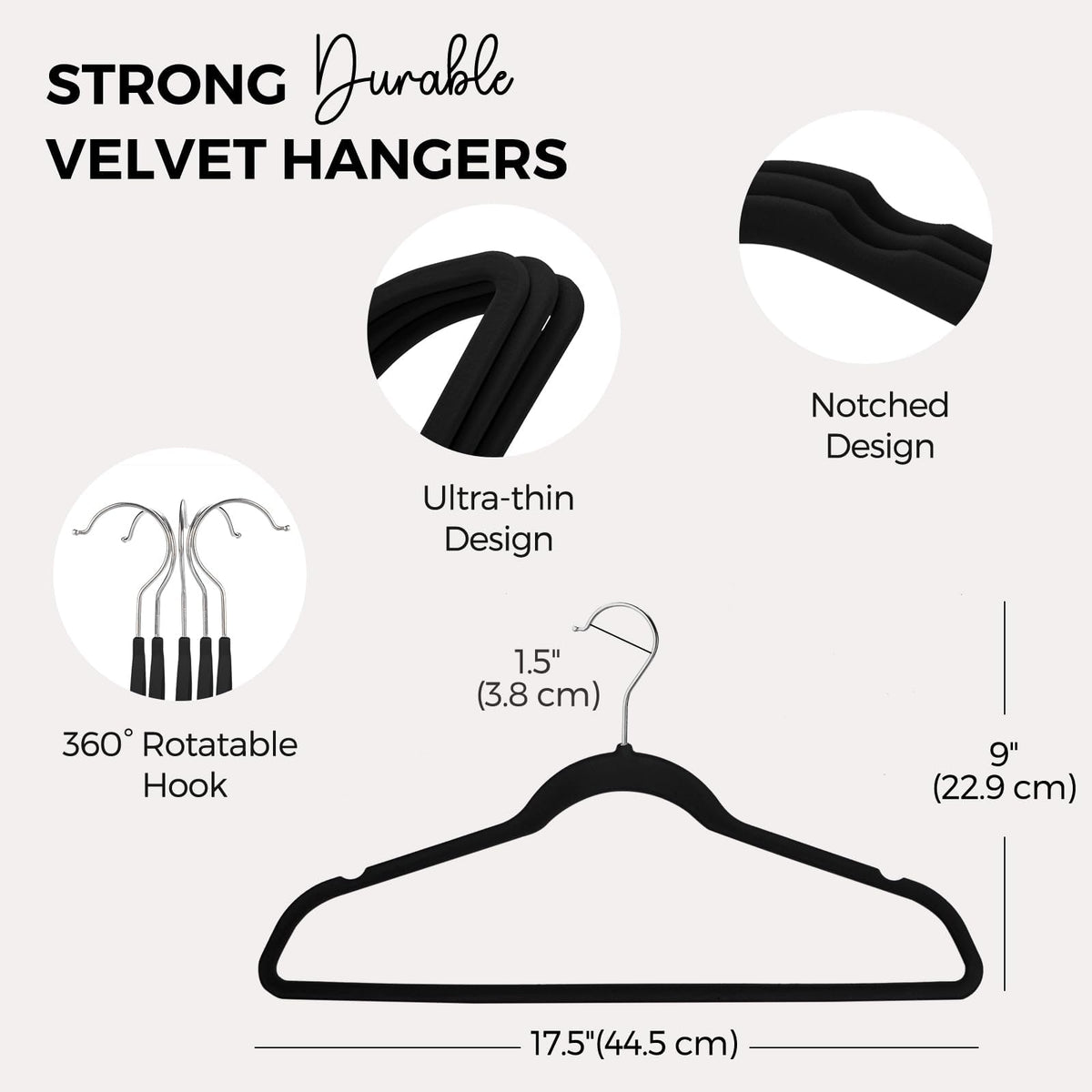 Soft velvet surface prevents snagging and fuzz shedding on garments