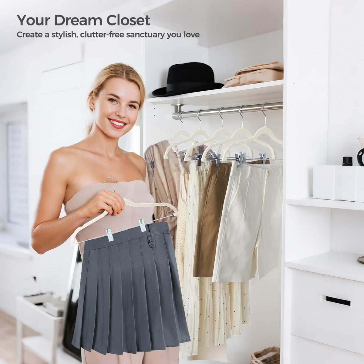 HOUSE DAY velvet hangers closet organization made simple with a slim profile