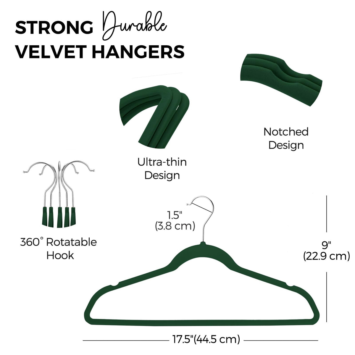 Soft velvet coating protects fabrics on HOUSE DAY hangers.