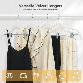 Clips hold pants and skirts without leaving marks on House Day hangers