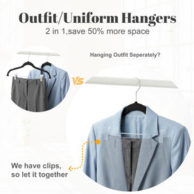 House Day velvet hanger shoulder grooves help hold straps securely.