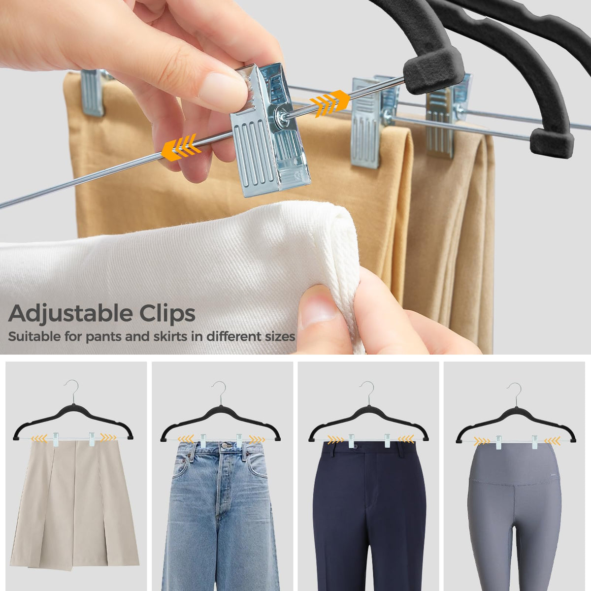 HOUSE DAY Velvet hangers ultra thin design saving closet space