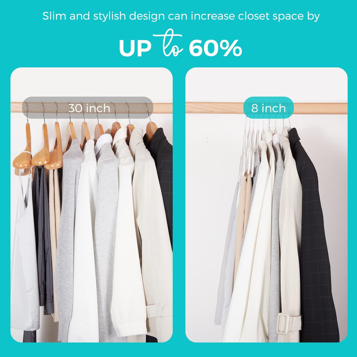 HOUSE DAY ultra-thin velvet hanger saving closet space while keeping garments neat