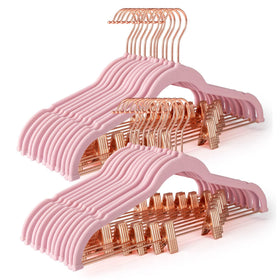 House Day velvet skirt hangers 24-pack front view for closet space.