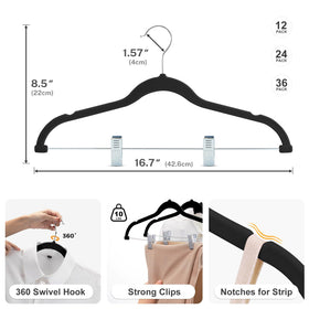 House Day durable velvet hangers improve wardrobe organization.