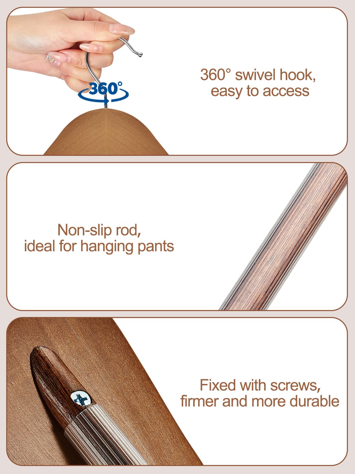 House Day versatile wood hanger suitable for coats and jackets.