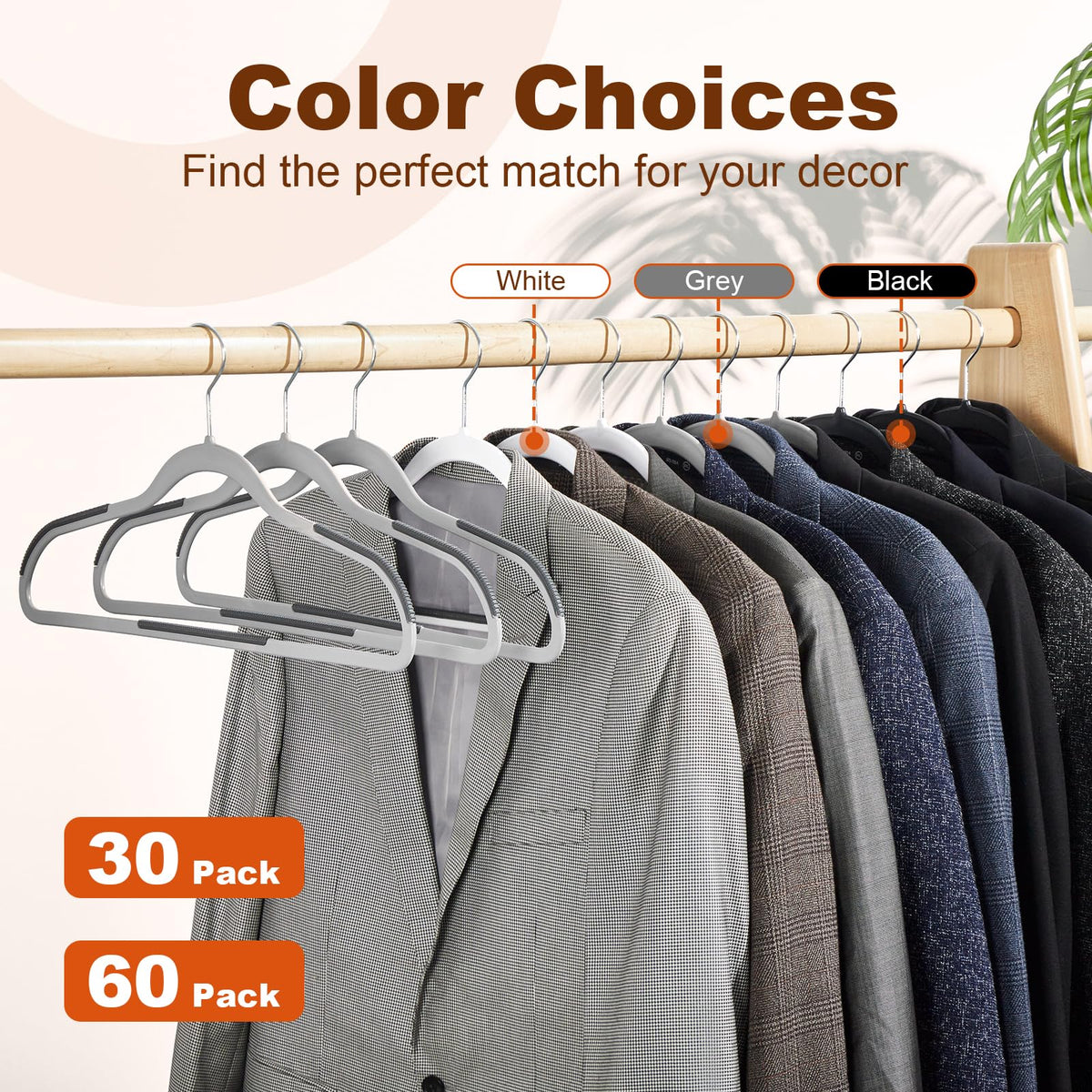 House Day gray finish blends with any closet decor.