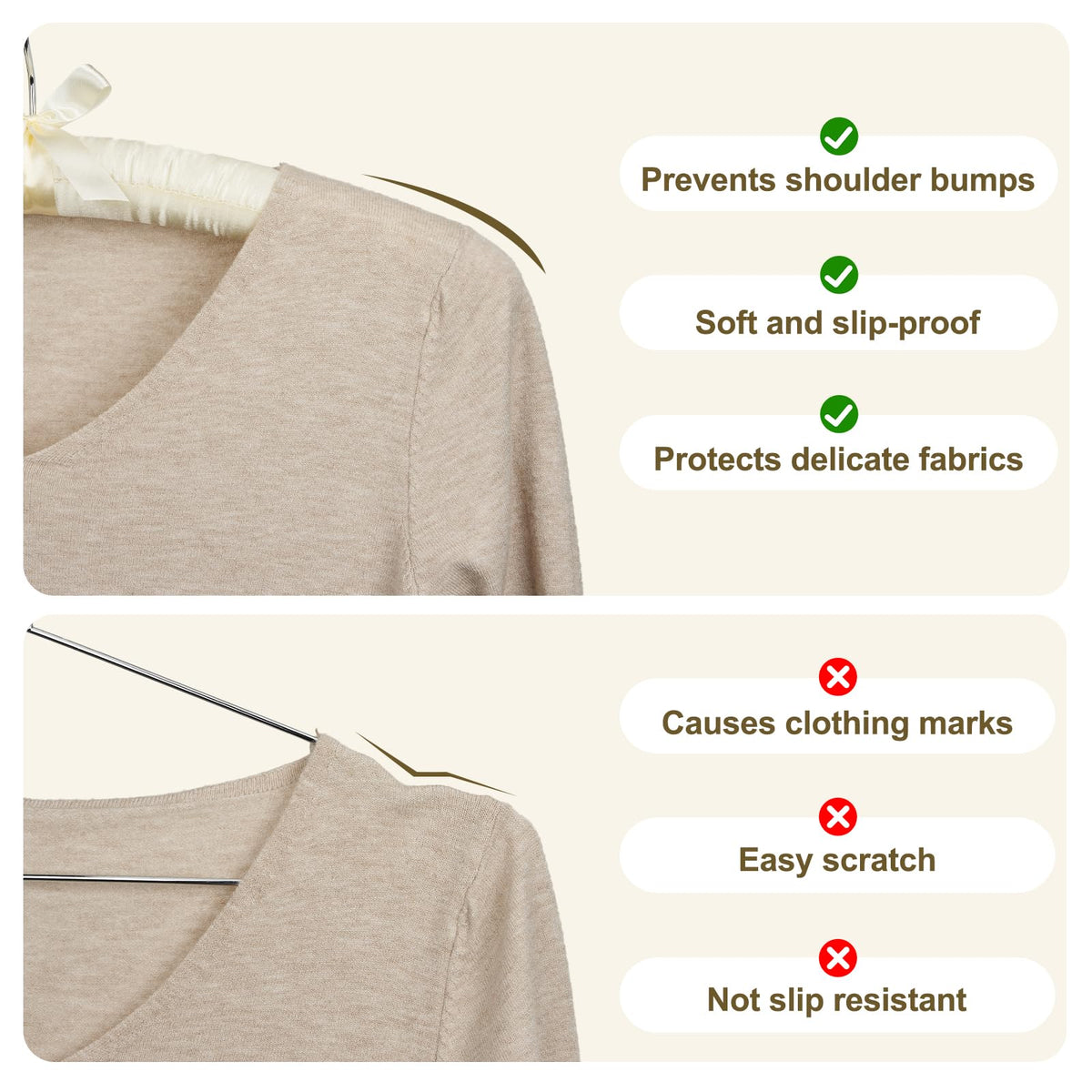 HOUSE DAY wedding dress hanger protects bridal gowns from damage.