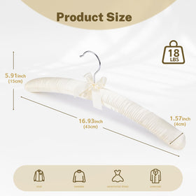 HOUSE DAY wood-core padded hanger ideal for delicate fabrics.