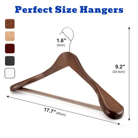 House Day walnut hanger keeps wardrobe tidy and ready to wear.