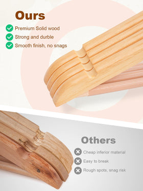 House Day hangers smooth finish protects fabrics from snagging