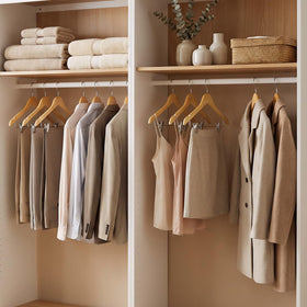 HOUSE DAY smooth-sanded lotus wood hanger showcases natural grain beautifully