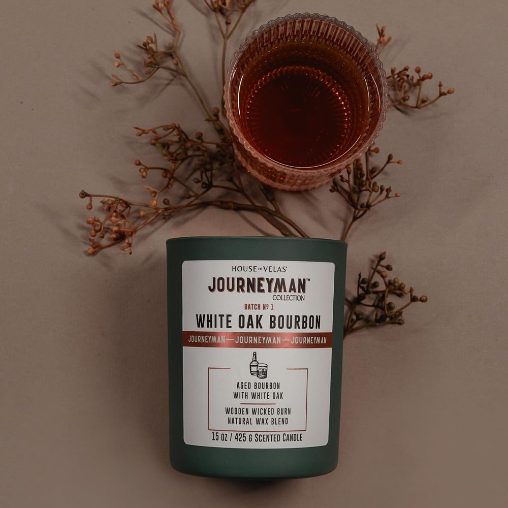 House of Velas Journeyman painted jar with lid adds modern decor