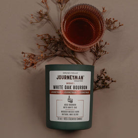 House of Velas Journeyman painted jar with lid adds modern decor