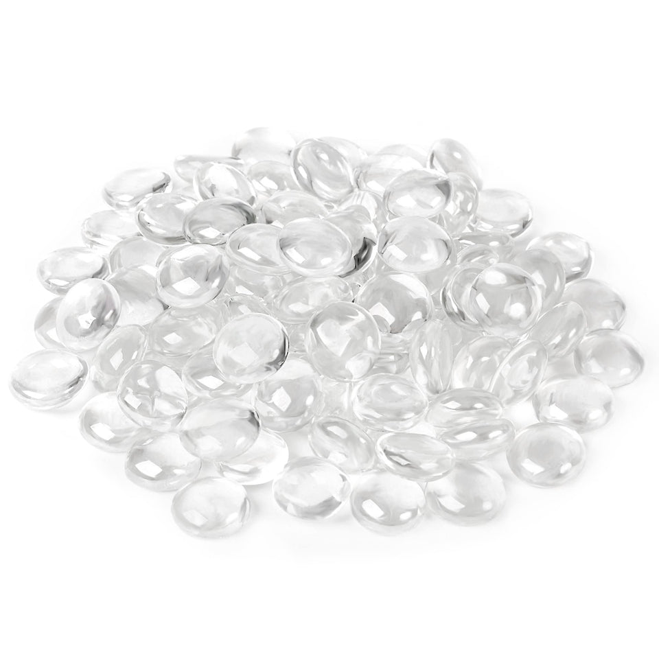 Houseables glass marbles clear vase filler adds subtle sparkle to arrangements.