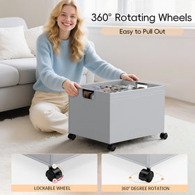 House Again 360-degree wheels with lockable brakes enable easy relocation