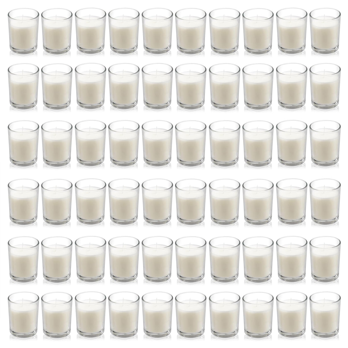 Housecret warm white unscented votive candles for 60-pack ambiance