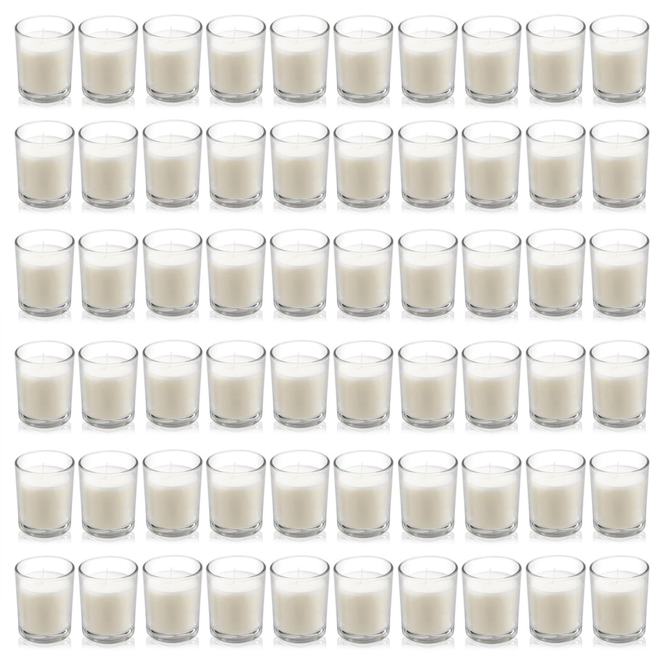 Housecret warm white unscented votive candles for 60-pack ambiance