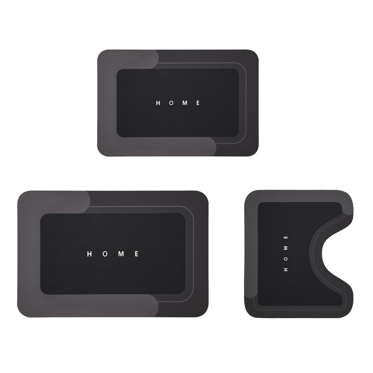 Housego versatile 3-piece set for bathroom, kitchen, and sink areas in black.