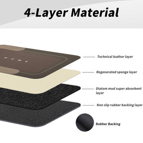 Three-piece brown set for bathroom, kitchen, shower.
