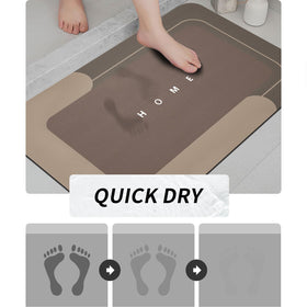 Non-slip rubber backing keeps mat secure.