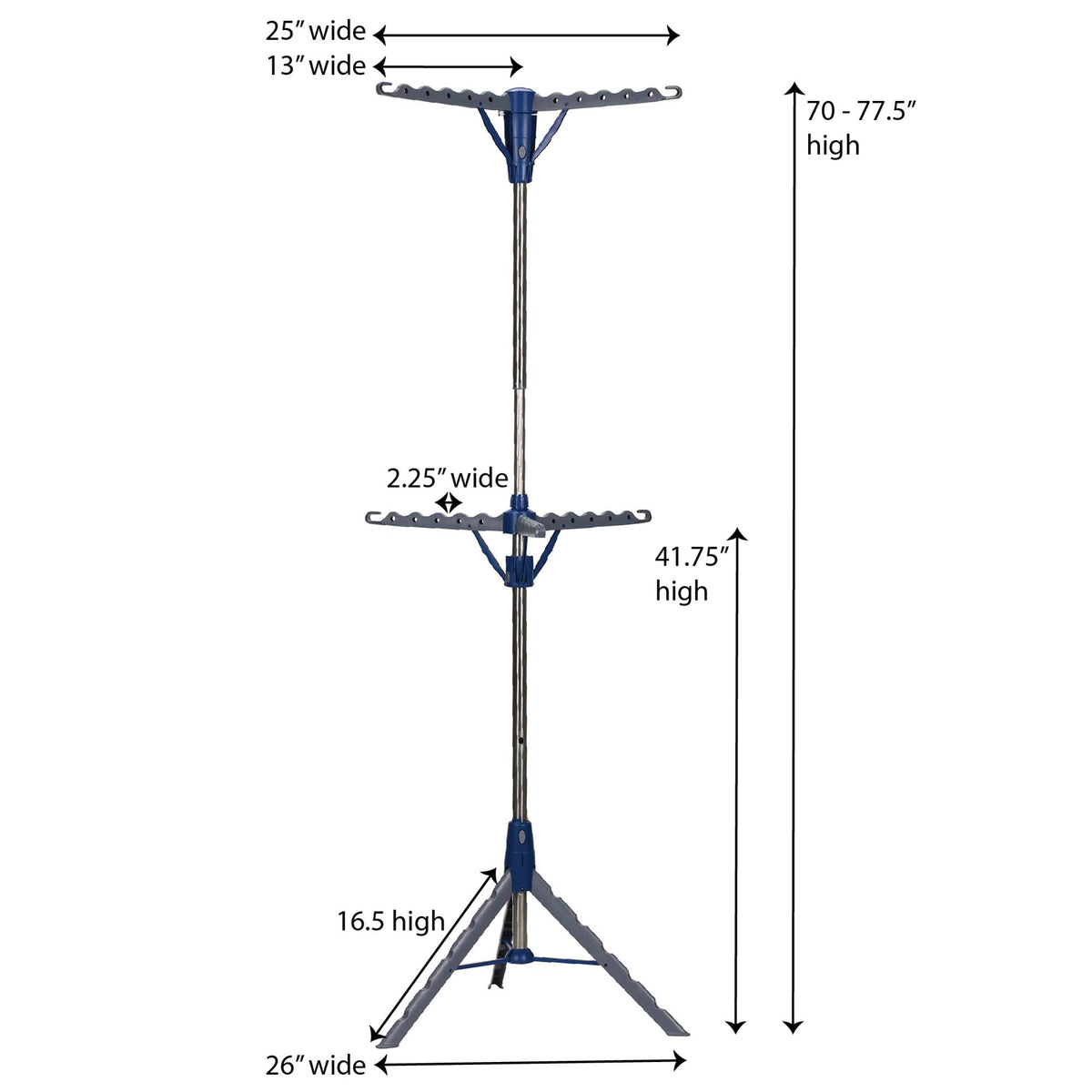 Household Essentials 5012-1 silver and blue finish fits laundry areas.