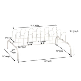Household Essentials 9-Pair Wire Shoe Rack's durable steel construction supports daily use.