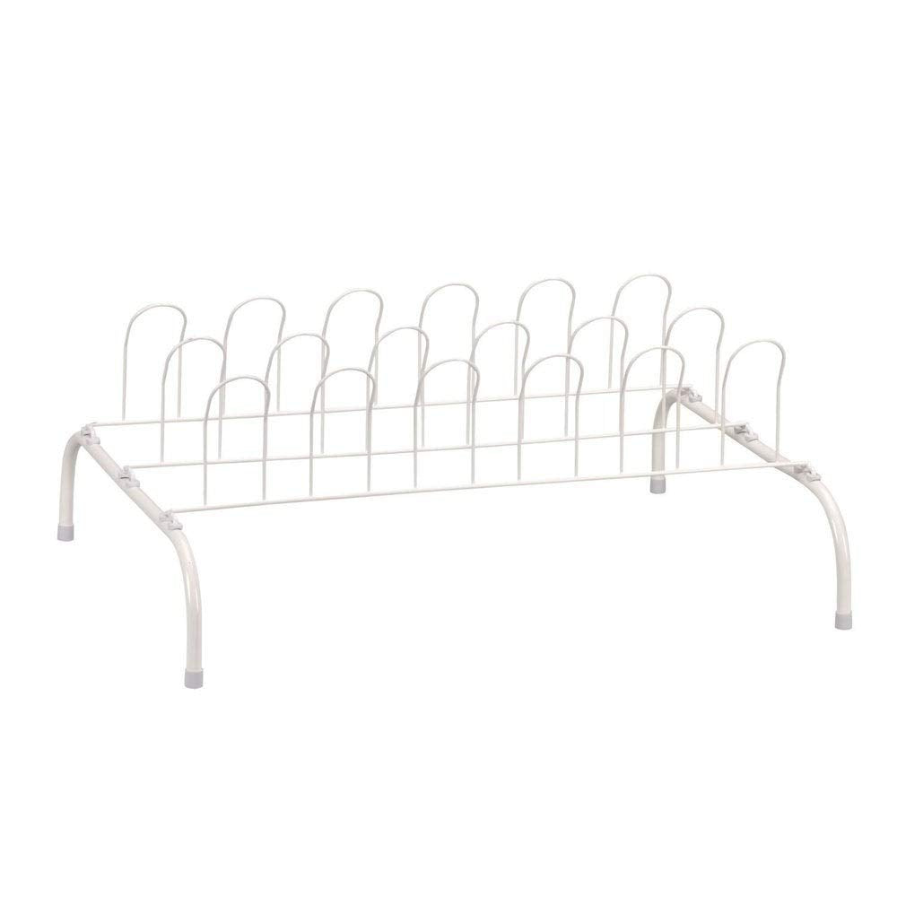 Household Essentials vertical storage keeps nine pairs accessible in a slim footprint.