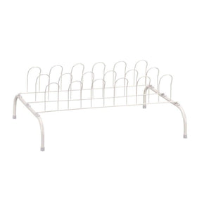 Household Essentials vertical storage keeps nine pairs accessible in a slim footprint.