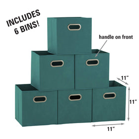 Household Essentials fabric cubes with chipboard sides shown as lightweight yet durable