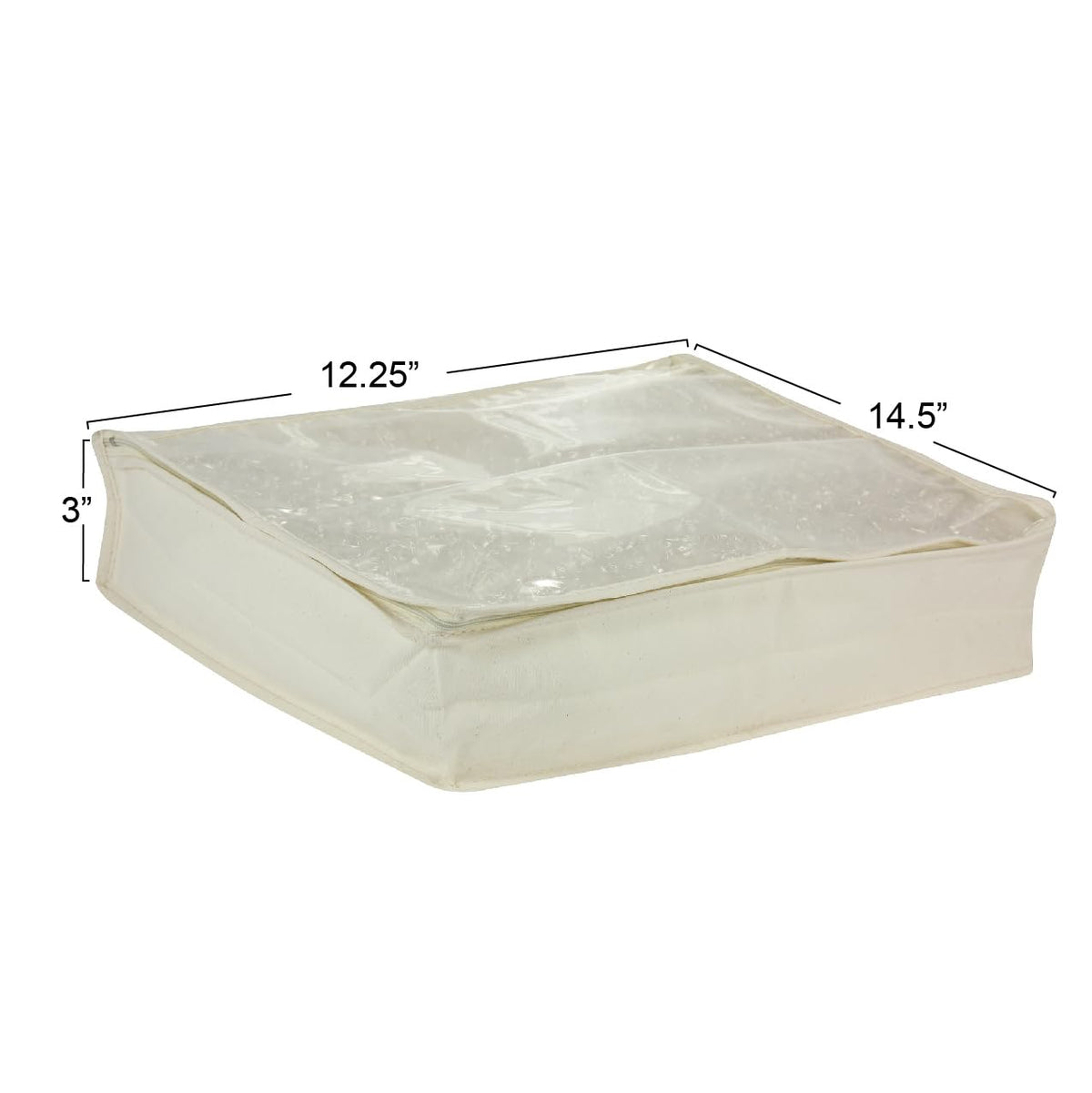 Dorm and apartment organizer bag helps keep seasonal linens tidy and accessible.