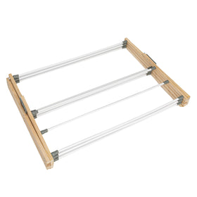 Household Essentials drying rack folds down for compact storage when not in use