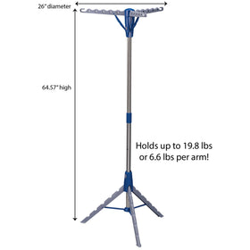 Household Essentials tripod rack with hanger slots for wrinkle-free drying