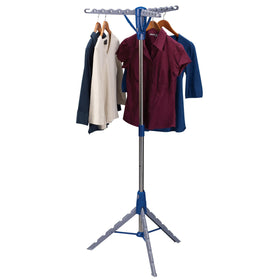 Household Essentials steel-frame drying rack supports heavy items like towels