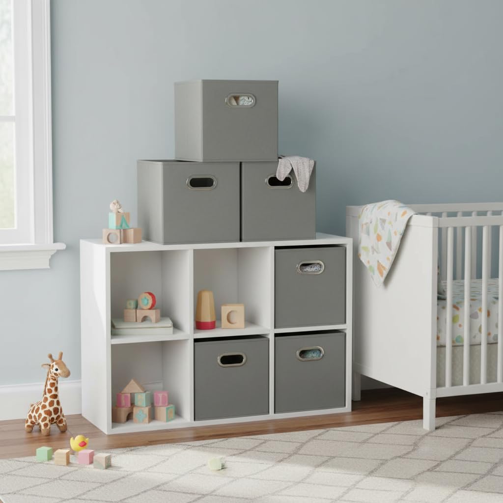 Household Essentials foldable and stackable bin saves space when not in use.