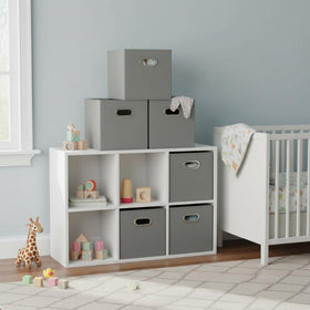 Household Essentials foldable and stackable bin saves space when not in use.