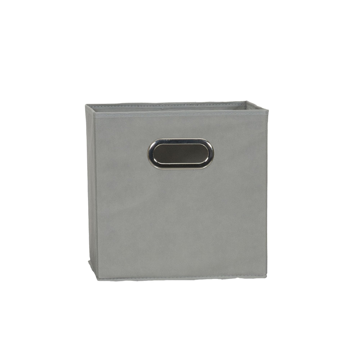 Household Essentials gray fabric lining creates a clean, cohesive closet look.