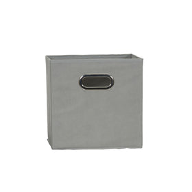 Household Essentials gray fabric lining creates a clean, cohesive closet look.