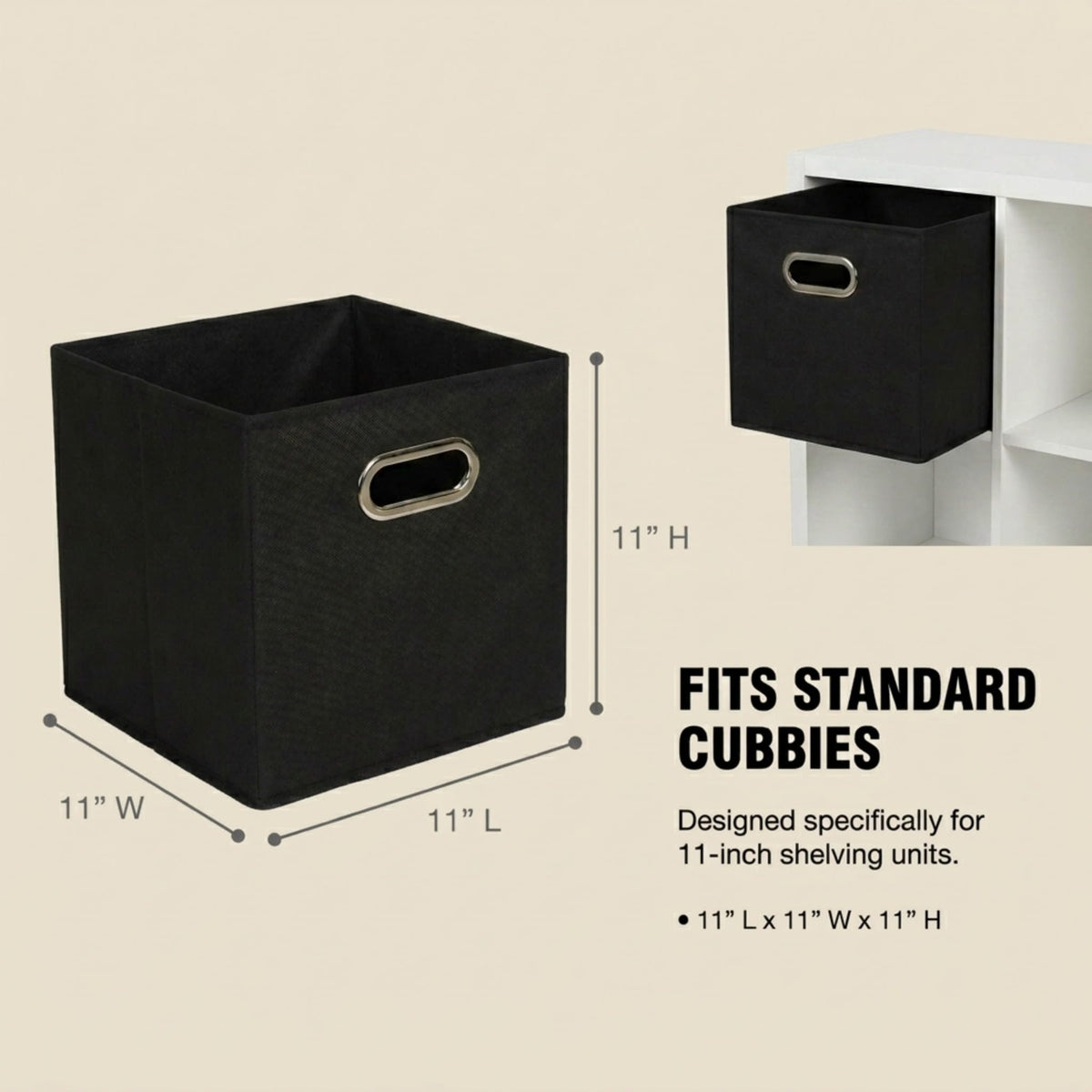 Household Essentials foldable bins fabric detail highlighting sturdy fabric and lining