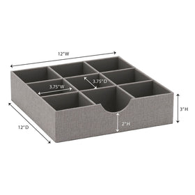 Household Essentials Grey 728-1 display on shelf keeps accessories neat