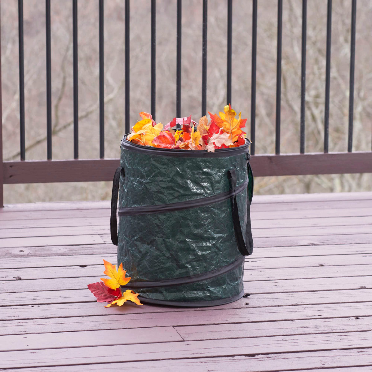 Household Essentials collapsible pop-up hamper ideal for compact storage at home or campsite.