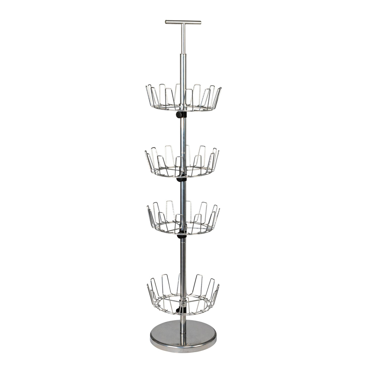 Household Essentials four-tier shoe tree, assembled for easy setup and space-saving organization.