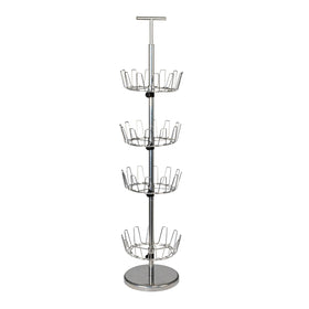 Household Essentials four-tier shoe tree, assembled for easy setup and space-saving organization.
