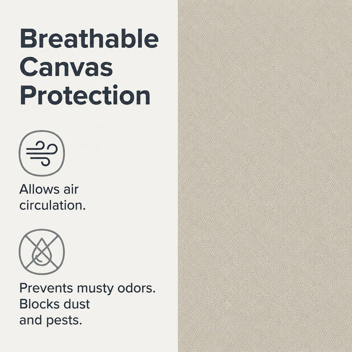 Soft-sided storage bag provides breathable protection for fabrics like wool and knits.