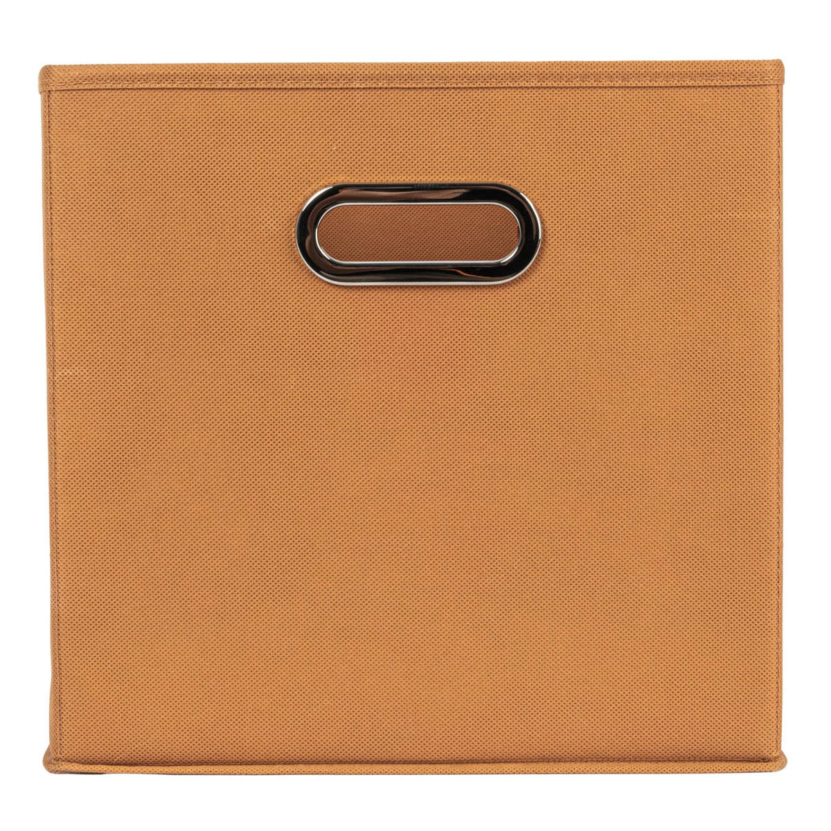Household Essentials terracotta fabric bin compact size fits shelves and desks