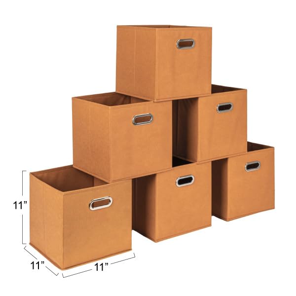 Household Essentials terracotta bin stack demonstrates space-saving, versatile storage in tight closets