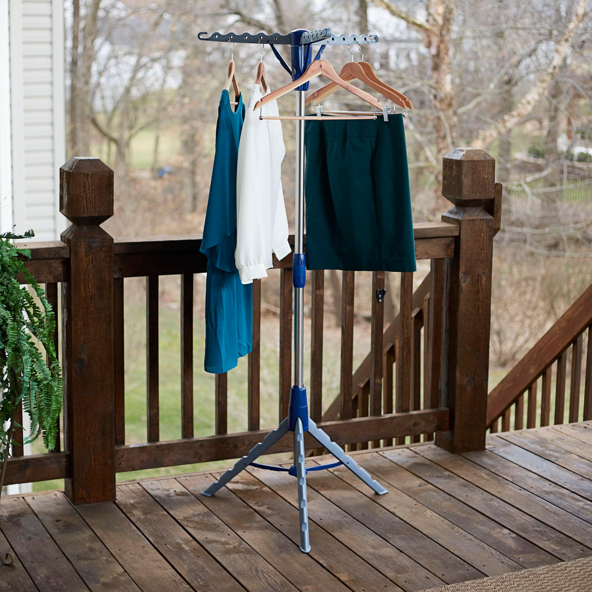 Household Essentials drying rack folded for compact storage in small spaces